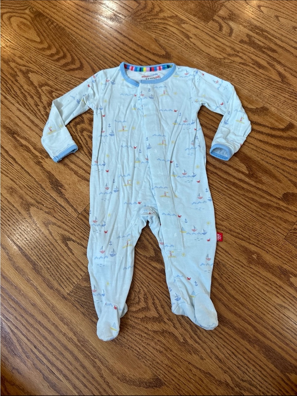 Magnetic Me Footie PJs Sailboats 0-3 months
